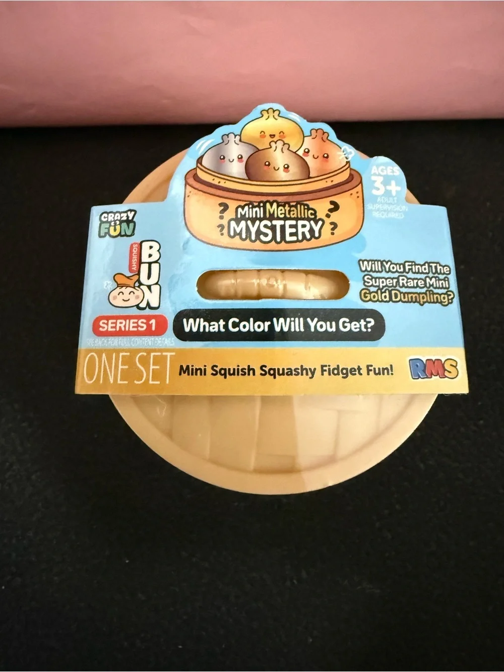 Bun Mini Metallic Mystery One Set - Beige Mini Squish Fidget
